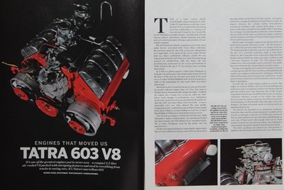 CC 2010 extracted mag article: 1968 TATRA 603H V8, Engines That Moved Us
