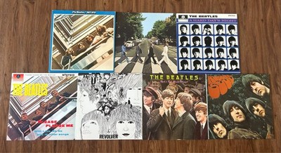 Beatles Vinyl Record Lot - 7 LPs + 2 45s - Abbey Road, Revolver, Rubber Soul