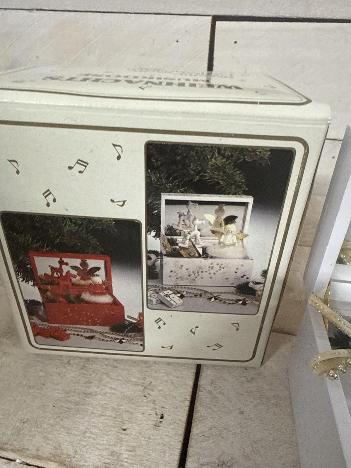 Vintage Weihnachts Musikdose Angel Music Box With Original Box Fast ...