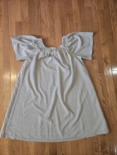 Madewell Texture & Thread Dress Womens Small Navy White Flowy Relaxed Lined