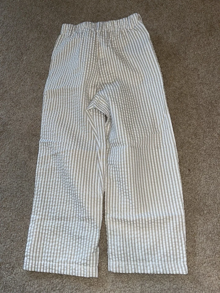 Для мальчиков Kelly's Kids Seersucker брюки размер 5 платье брюки желтовато-коричневый белая полоса  - Изображение 2 из 2
