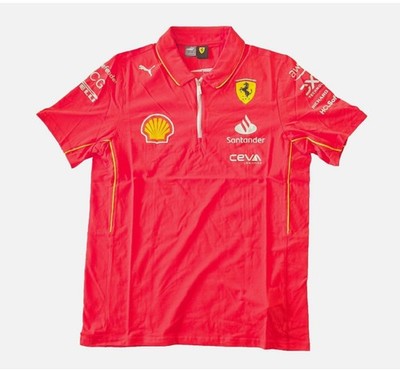 1x PUMA x Scuderia Ferrari F1 Herren Polo-Shirt 2024 Rot   Teamwear Motorsport