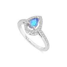 Natural Labradorite Solitaire Engagement Rings for Women Silver,Gold Vermeil 