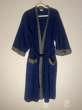 Vintage Pierre Cardin Mens Velour Robe One Size Belted House Coat Bath