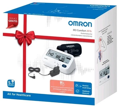 Omron M3 Comfort AFib Misuratore di Pressione da Braccio Alimentatore Originale