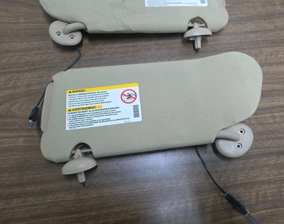 (Par) Juego de parasoles Buick Lesabre 2000-2005 lados diestro y derecho tela cachemir OEM Foto 2 de 4