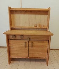 Wooden Play Kitchen Natural Wood Toy Kitchen Set with Storage Japan
