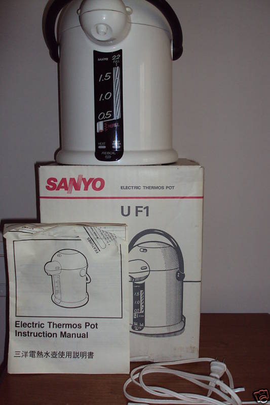 SANYO ELECTRIC 2.2L KETTLE THERMOS POT AIRPOT UF1 JAPAN eBay