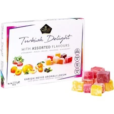 Gourmet Turkish Delight Assorted Flavors Vegan Gluten Free Candy Snack 8.1Oz