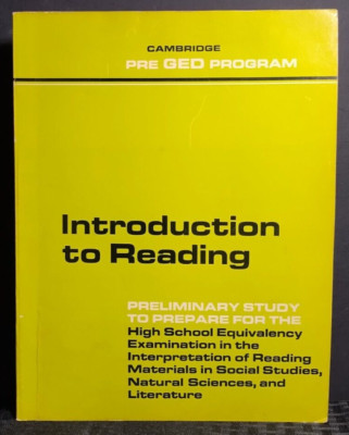Introduction to Reading Pre GED Program from Cambridge