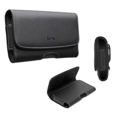 Leather Horizontal Holster Belt Clip Case Pouch Cover for Motorola MOTO E4
