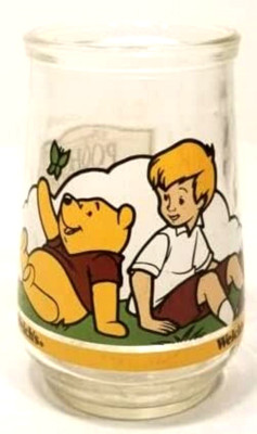 Disney Pooh's Grand Adventure #6 Welch's Jelly Juice Glasses Piglet Pooh USED