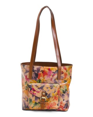 Patricia Nash ''Banbury'' Rainforest Print Leather Tote Bag NWT - Stunning Colors!