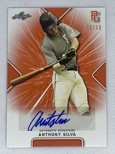 2021 LEAF PERFECT GAME AUTO ANTHONY SILVA ORANGE PAPER 23/30
