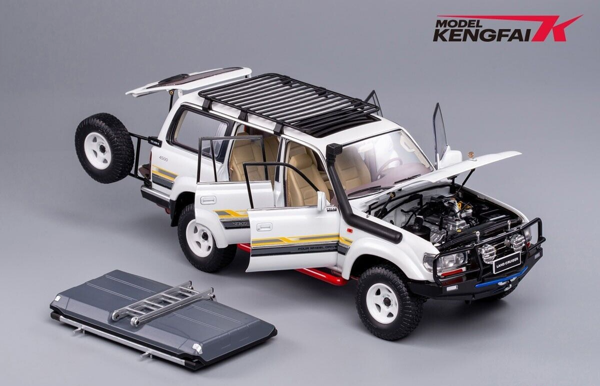 1/18 トヨタ Land Cruiser VX-R LC80 White KENGFai Toyota Land Cruiser VX-R(LC80) Refitted White 1/18