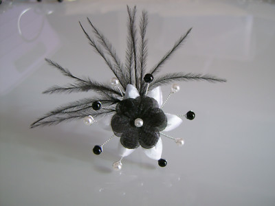 Specht/Schmuck/Haarnadel Kleid Braut/Hochzeit Blume/Perle weiß/schwarz günstig
