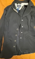 Harcour Equestrian BLACK Show Jacket CELLA Premium Quality Size S NEW