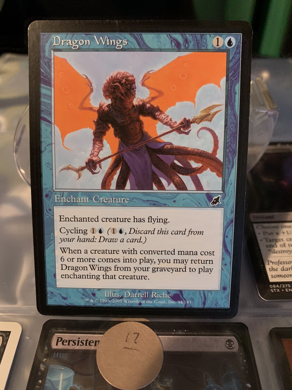 Magic_the_gathering Scourge Dragon Wings #34 2003,MTG,LP Common