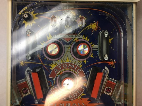 VINTAGE Atomic ARCADE Pinball GAME Tomy BRAND 1979 ORIGINAL BOX White ORANGE - Picture 5 of 12