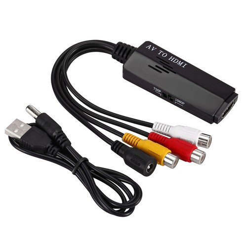 RCA AV To HDMI Adapter Converter Cable CVBS 3RCA 1080P Composite Video Audio - Picture 7 of 7