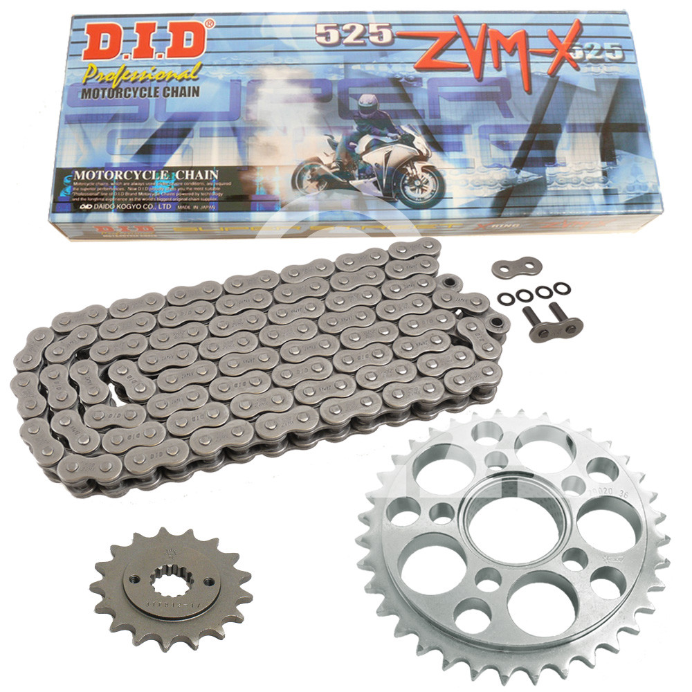 Chain Set Ducati Senna 916 95-98 Chain DID 525 ZVM-X 94 Open 15/36