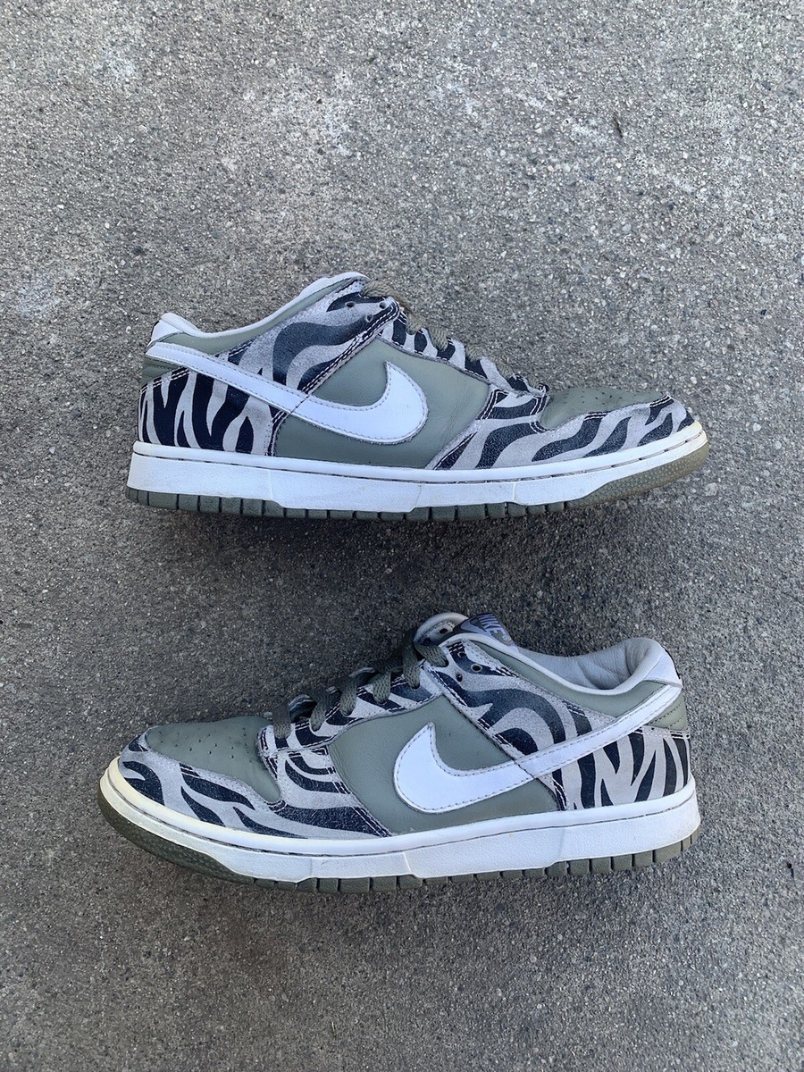 Nike Dunk Low Pro Daktari 2003 Olive Size 9.5 Mens Used Zebra SB Stussy Pigeon | eBay