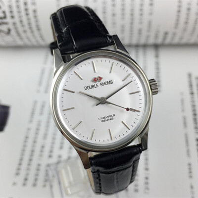 31mm China Made Beijing Double Rhomb Manual Mechanical Watch 3 Hands Silver Case