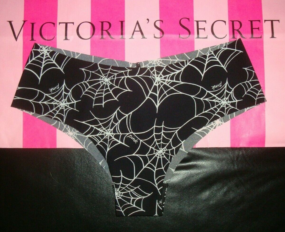 Victoria's Secret Pink Cheekster Panty Set of 3, No Show Black