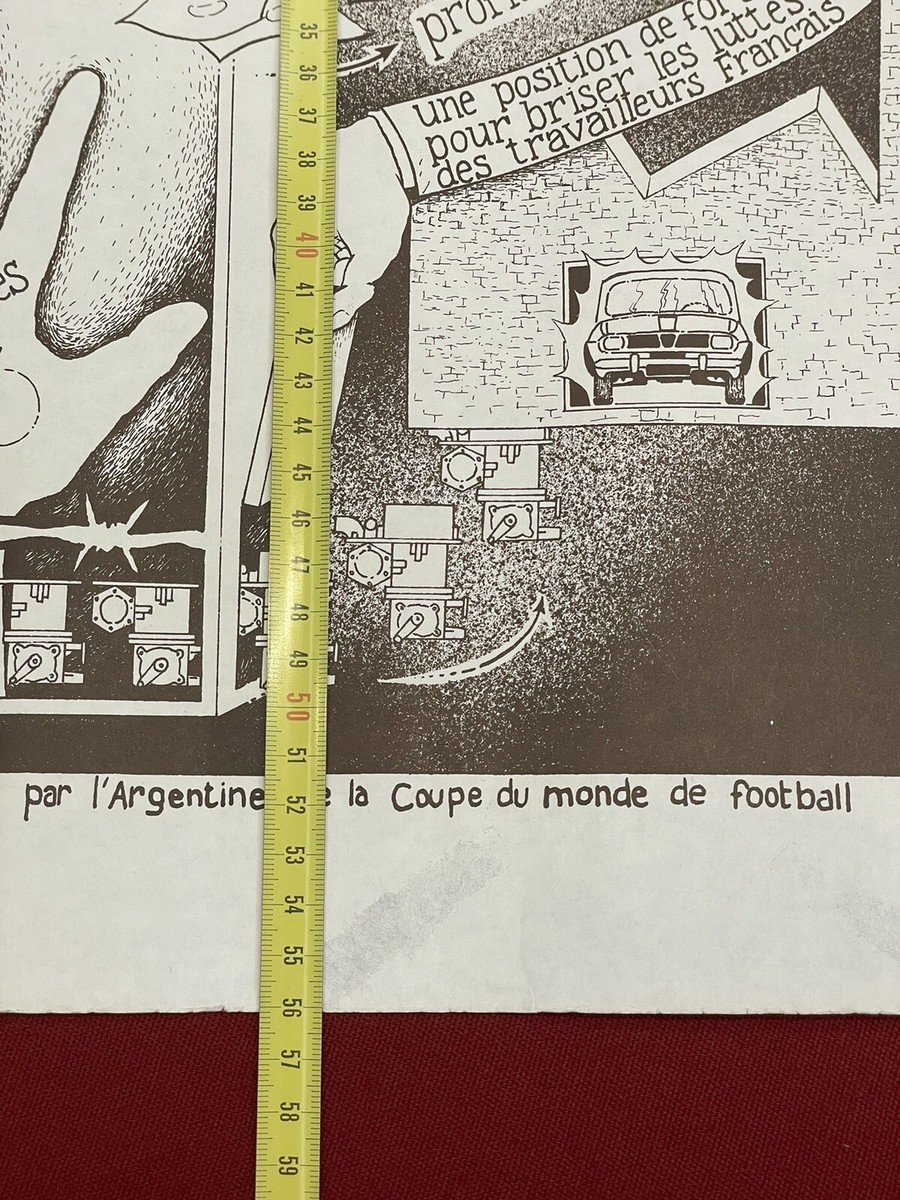 Affiche Satirique Coupe Du Monde 1978 Argentine – Signée, Rare