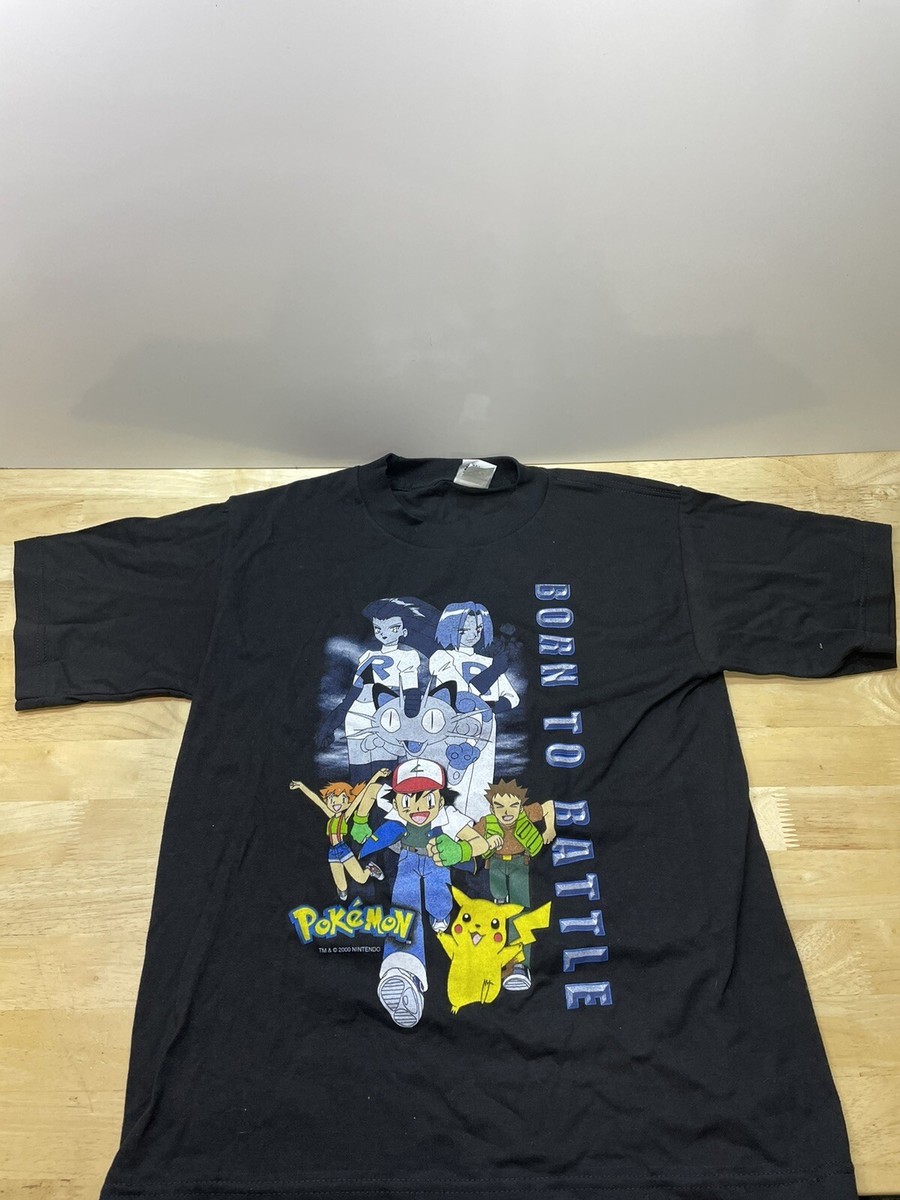 2000 Pokémon Nintendo Tee Official Born To Battle Youth Large