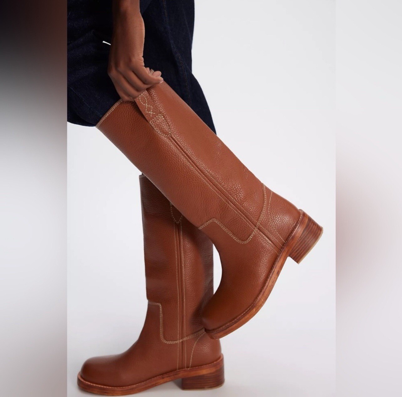 New free people blaze pull on tan boots size 9.5  women’s western campus style