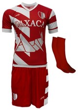 Oaxaca Style Soccer Uniform Set – Red/White Jersey Shorts Socks Numbered
