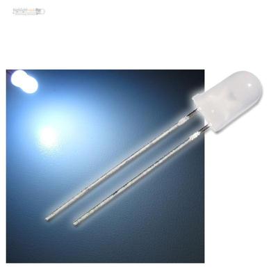 25 LEDs 5mm diffus weiß, diffuse weiße LED Typ WTN-5-3800pw, white cold blanc