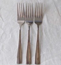 3 Oneida UV-15 Dinner Fork Stainless Steel Flatware China Silverware 8"