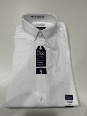 Jos.A.Bank Traveler Collection Slim Fit Solid Dress Shirt White 15-34 | eBay Jos.A.Bank Traveler Collection Slim Fit Solid Dress Shirt White 15-34 | eBay