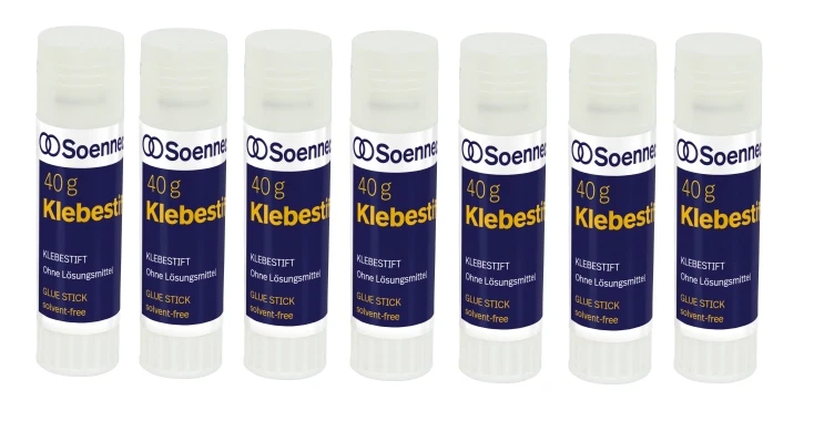 7 x Klebestift 40g Kleber Soennecken Klebstoff Glue Klebestick Leim