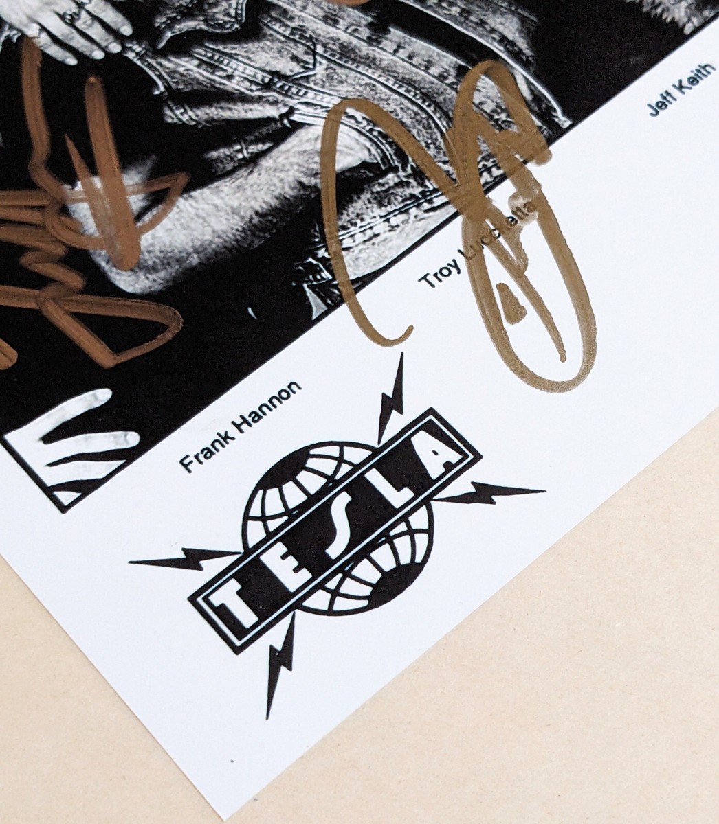 TESLA 89 パンフレット サイン入り TESLA SIGNED 8x10 PHOTO Mechanical CONTROVERSY Supper BUST NUT