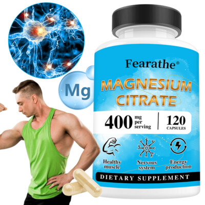 Magnesium Citrate Supplements Brain Neurological Function Health 30-120 Capsules