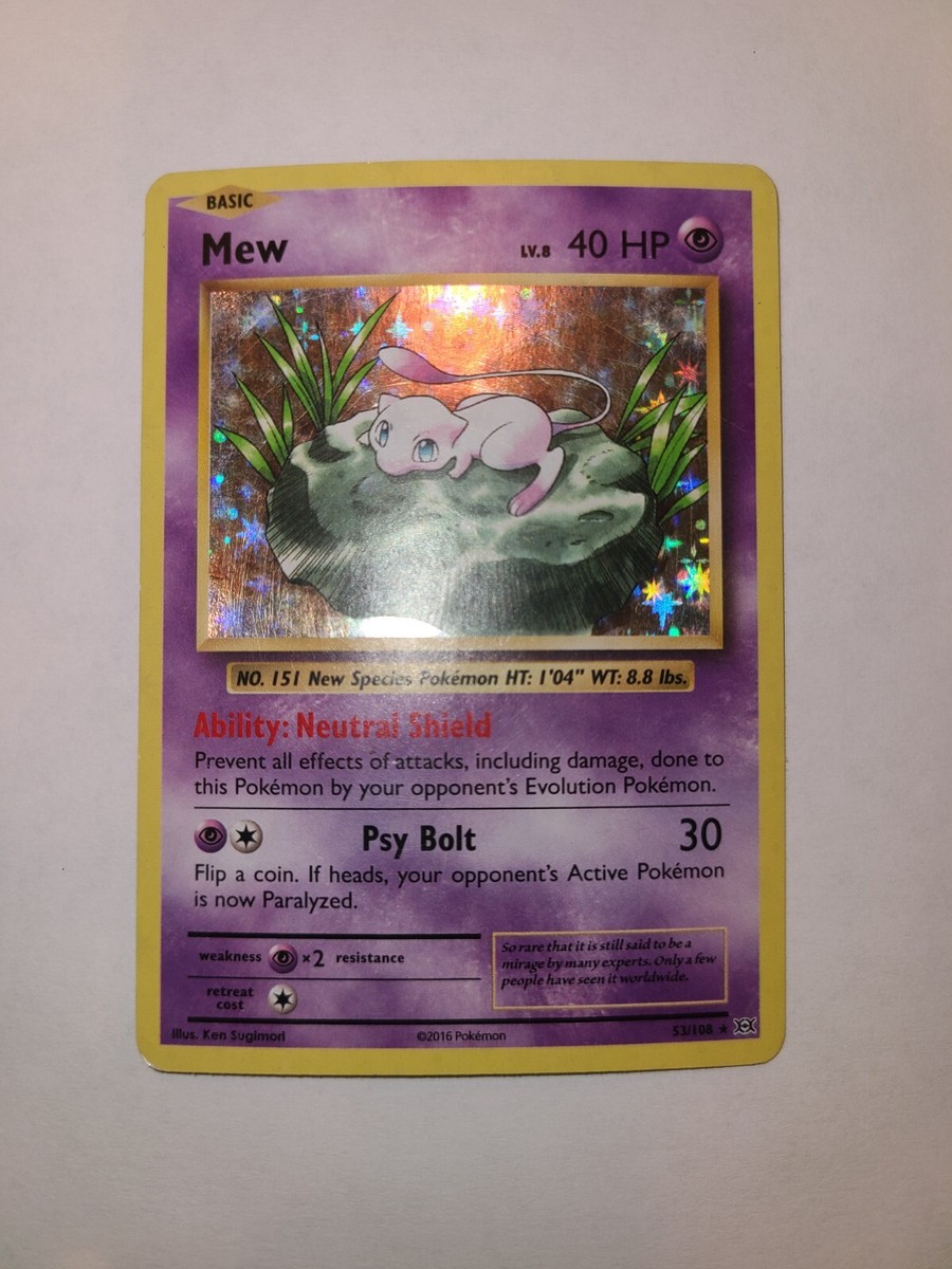 2016 Pokémon XY Evolutions Mew Holo 53/108, Hologram | eBay