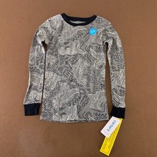 Carter's Boys Size 8 Snug Fit Gray Dino Printed Long Sleeve Pajama Top NWT