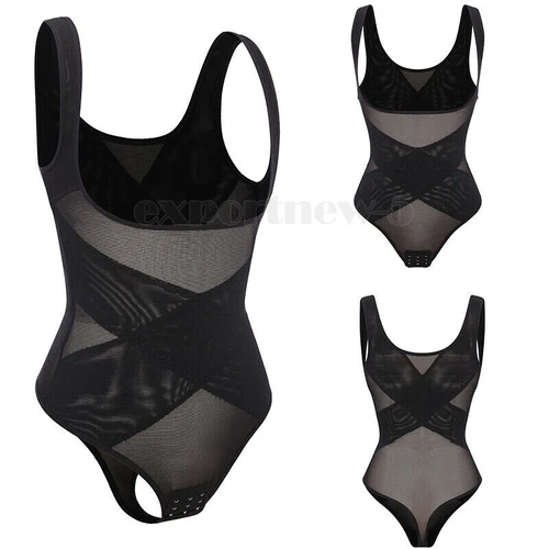 Shapewear Bodysuit Tangas Bauchkontrolle offene Büste nahtlos Damen Body Shaper USA - Bild 31 von 41