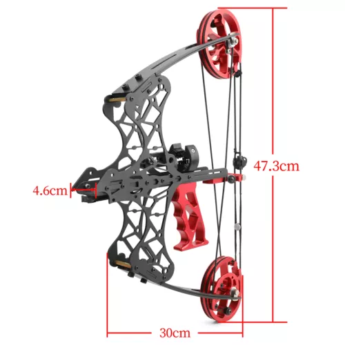 45lbs Mini Compound 18" Bogen Dual-Use Stahlkugelpfeile Bogenschießen Angeln Jagd - Bild 11 von 18
