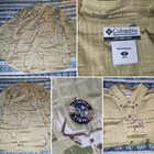 Columbia Shirt Mens River Lodge Button Down Deer Print Long Sleeve Med/Large
