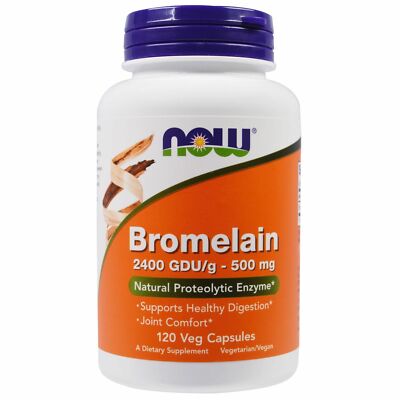 Now Foods Bromelain 500mg 120 pflanzliche Kapseln, gesunde Verdauung, Gelenkunterstützung