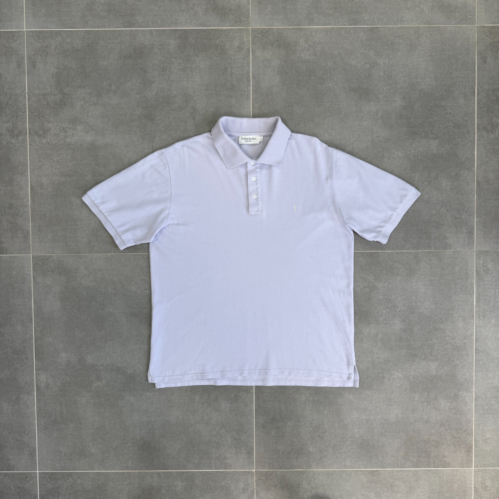 Polo uomo Yves Saint Laurent YSL lavanda leggera taglia L