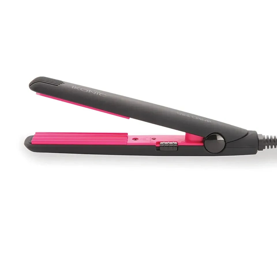 Ikonic Mini Hair Crimper Pink And Black Professional Styling