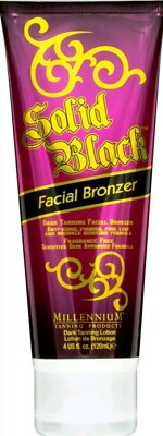 Millennium Solid Black FACIAL BRONZER Anti Aging Firming Tanning Lotion 4 oz