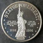 1986 Statue of Liberty 2oz Silver Round