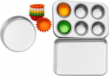 Pan Set Compatible with Easy Bake Ultimate Oven Includes Cupcake Liners THA...