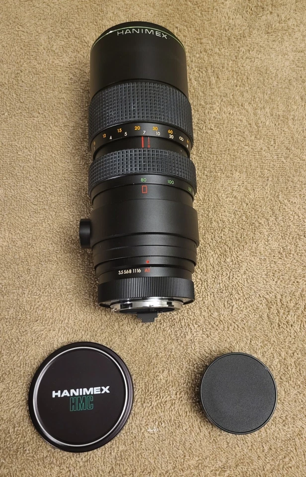 Hanimex Telephoto Automatic Zoom Lens f3.5 / 80-200mm For Konica 35mm SLR  - Image 2 of 4